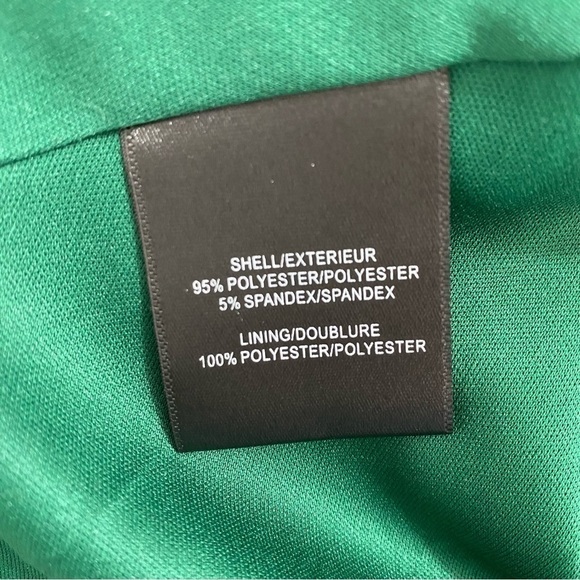 Belle Badgley Mischka size 4 Harmony Velvet Long Sleeve Dress Green Belted Mini - Picture 9 of 10